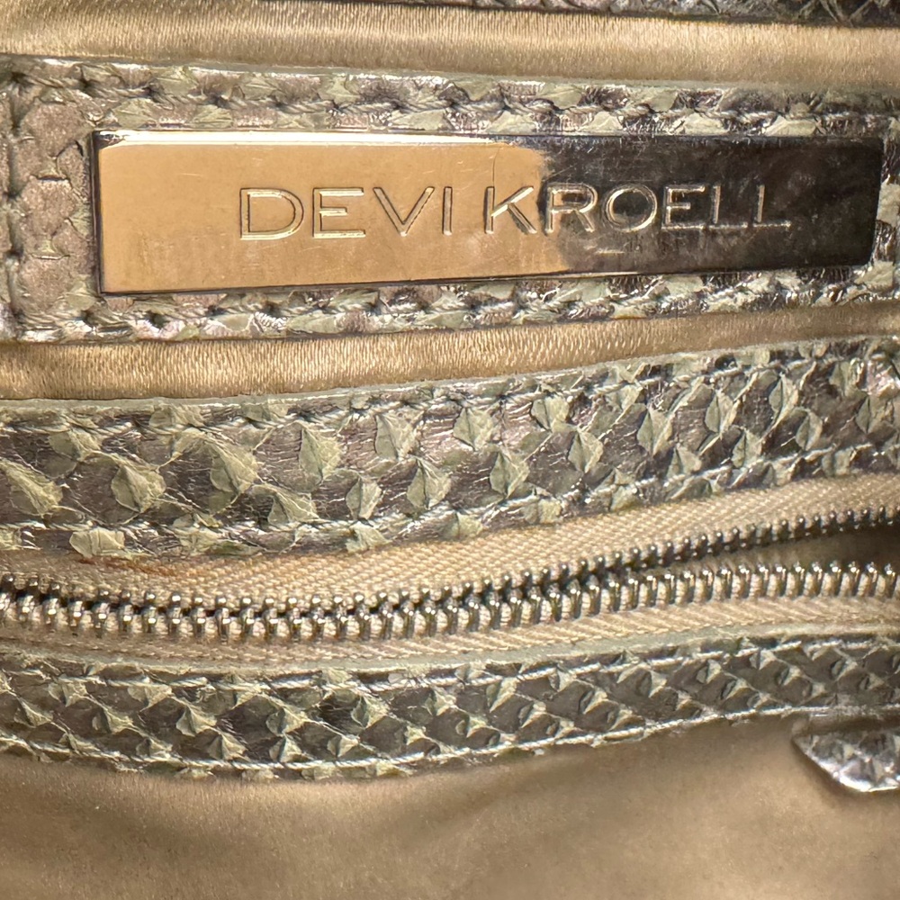 Devi Kroell Silver Python Snakeskin Leather Hobo … - image 10